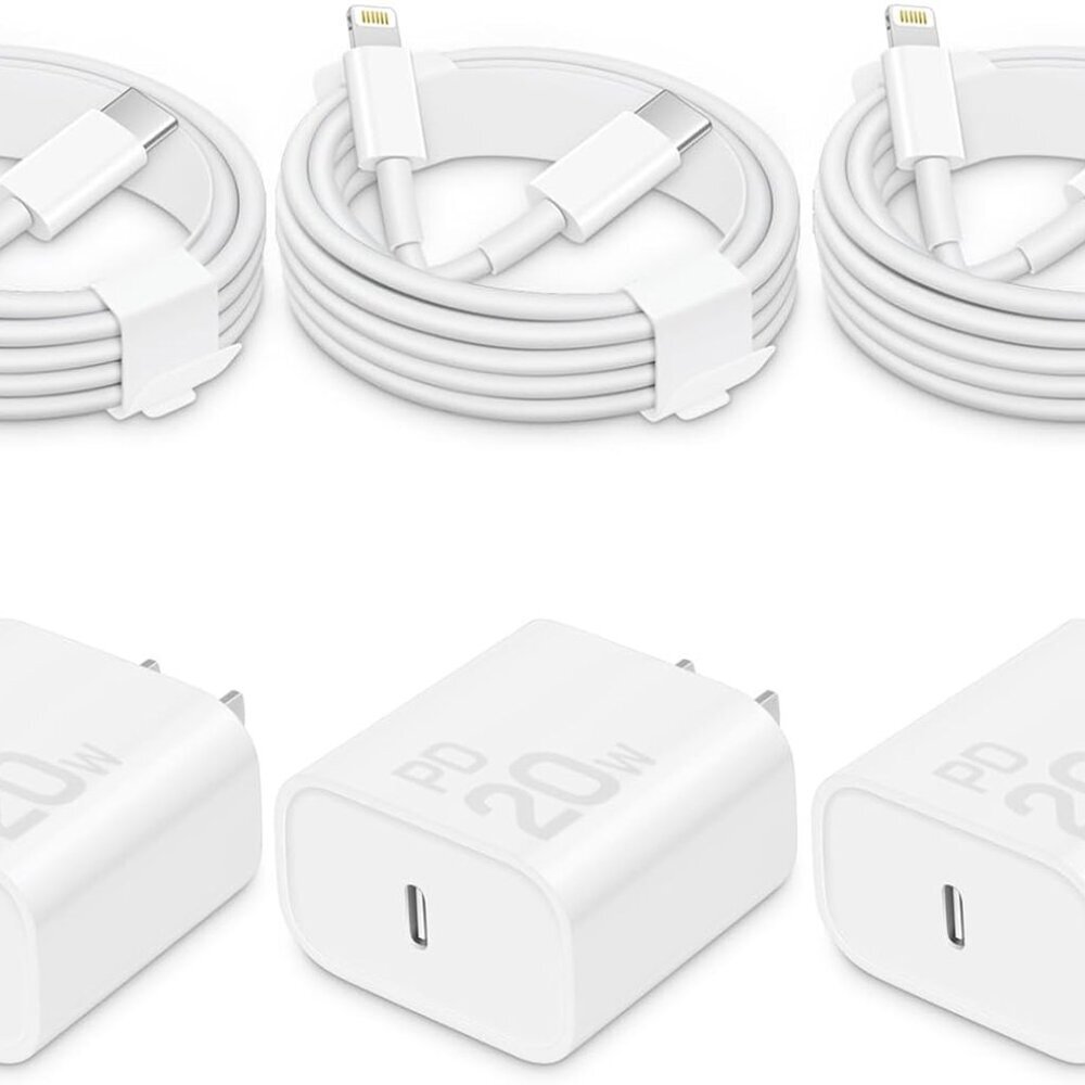 i Phone Charger Fast Charging-20W USB-C Block with 6 Ft Cord [MFi Certified] Com